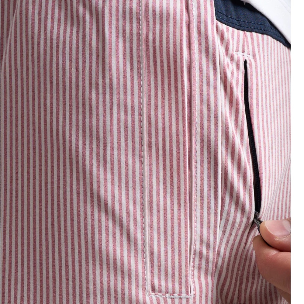 Men's Birddogs Striped Shorts Red White Boom Boomstick SZ L Extend 9” Beach EUC - Picture 8 of 13
